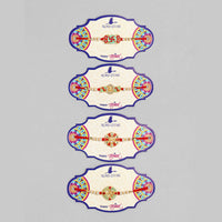 Kord Store 'Bro/Om/Swastik' Design Mint Green/Ruby Mina Multi Stone Rakhi Set Of 4 For Brother