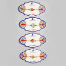 Kord Store 'Om/Swastik/Shree' Design Mint Green/Ruby Mina Multi Stone Rakhi Set Of 4 For Brother