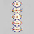 Kord Store 'Om/Shree/Swastik/Ganeshji/Bro' Design Mint Green/Ruby Mina Multi Stone Rakhi Set Of 5 For Brother