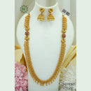 Diksha Collection Gold Plated Long Haram Necklace Set