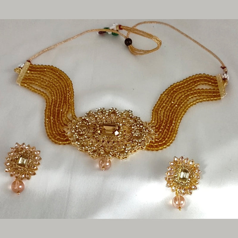 Lucentarts Jewellery Austrian Stone & Beads Choker Necklace Set