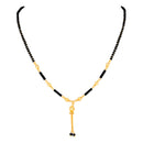 Shrishti Fashion Lovely Black Bead Latkan Boll Gold Plated Mangalsutra For Women