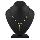 Shrishti Fashion Lovely Black Bead Latkan Boll Gold Plated Mangalsutra For Women