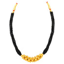 Shrishti Fashion Classy Black Bead Golden Boll Mangalsutra For Women