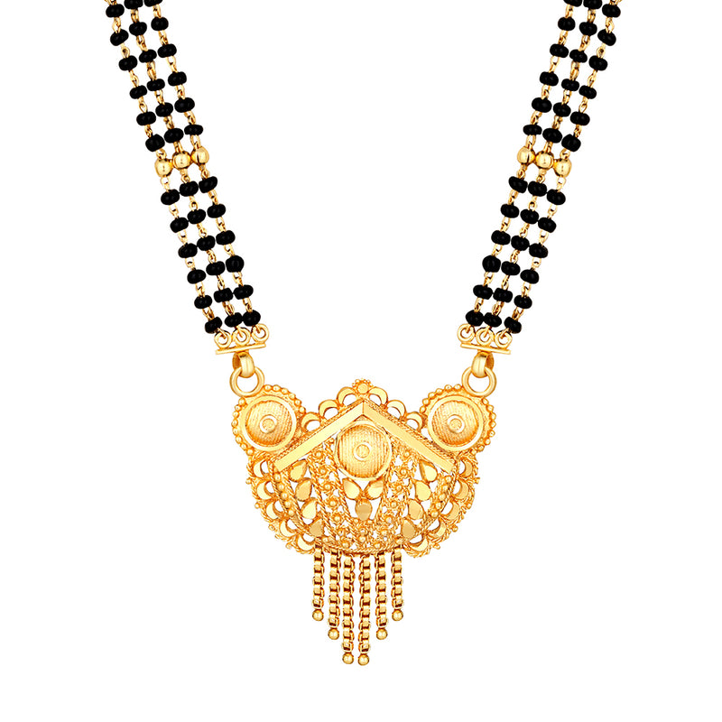 Shrishti Fashion Modern Traditional Gold Plated Mangalsutra For Women