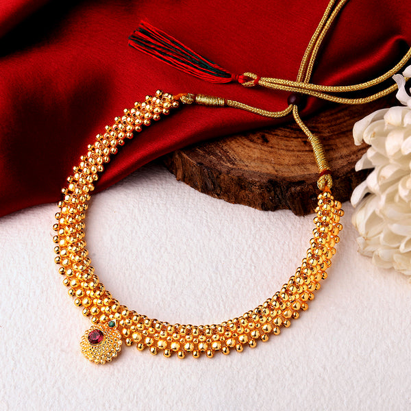 Shrishti Fashion Beautiful Gold Plated Necklace For Women