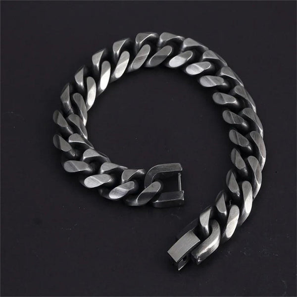 Salty Hades Classic Silver Thick Bracelet