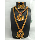 Metro Bangles Gold Plated Green & Pink & Stone Double Pack Of 6 Necklace Set