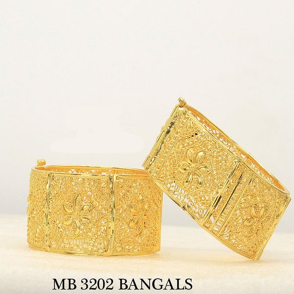 Mahavir Forming Gold Plated Bangle Set - MB 3202 BANGALS
