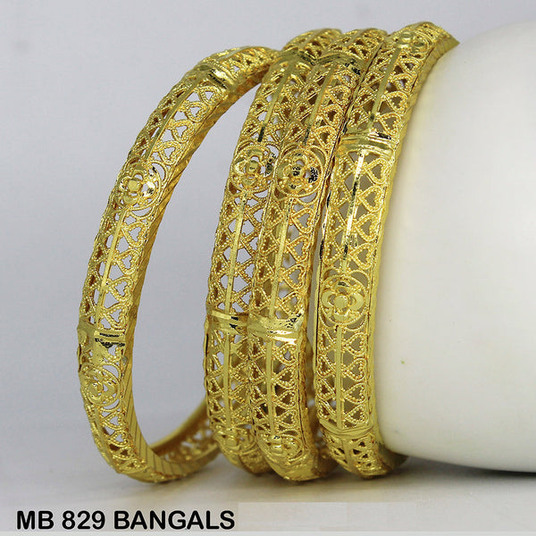 Mahavir Forming Gold Plated Bangle Set - MB 829 BANGALS