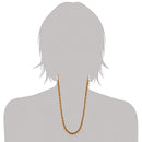 Etnico 18K Gold Plated Traditional South Indian Stylish Long Necklace With Earrings For Women & Girls (MC042RG)