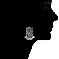Etnico Oxidized Silver Plated Afghani Choker Necklace Jewellery Set for Women (MC067)