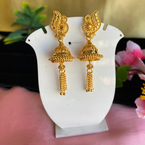 Mahavir Gold Plated Jhumkis Earrings