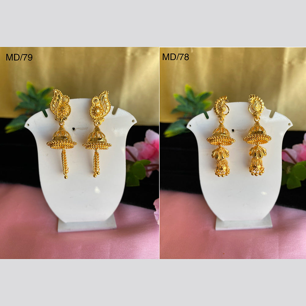 Mahavir Gold Earrings Combo