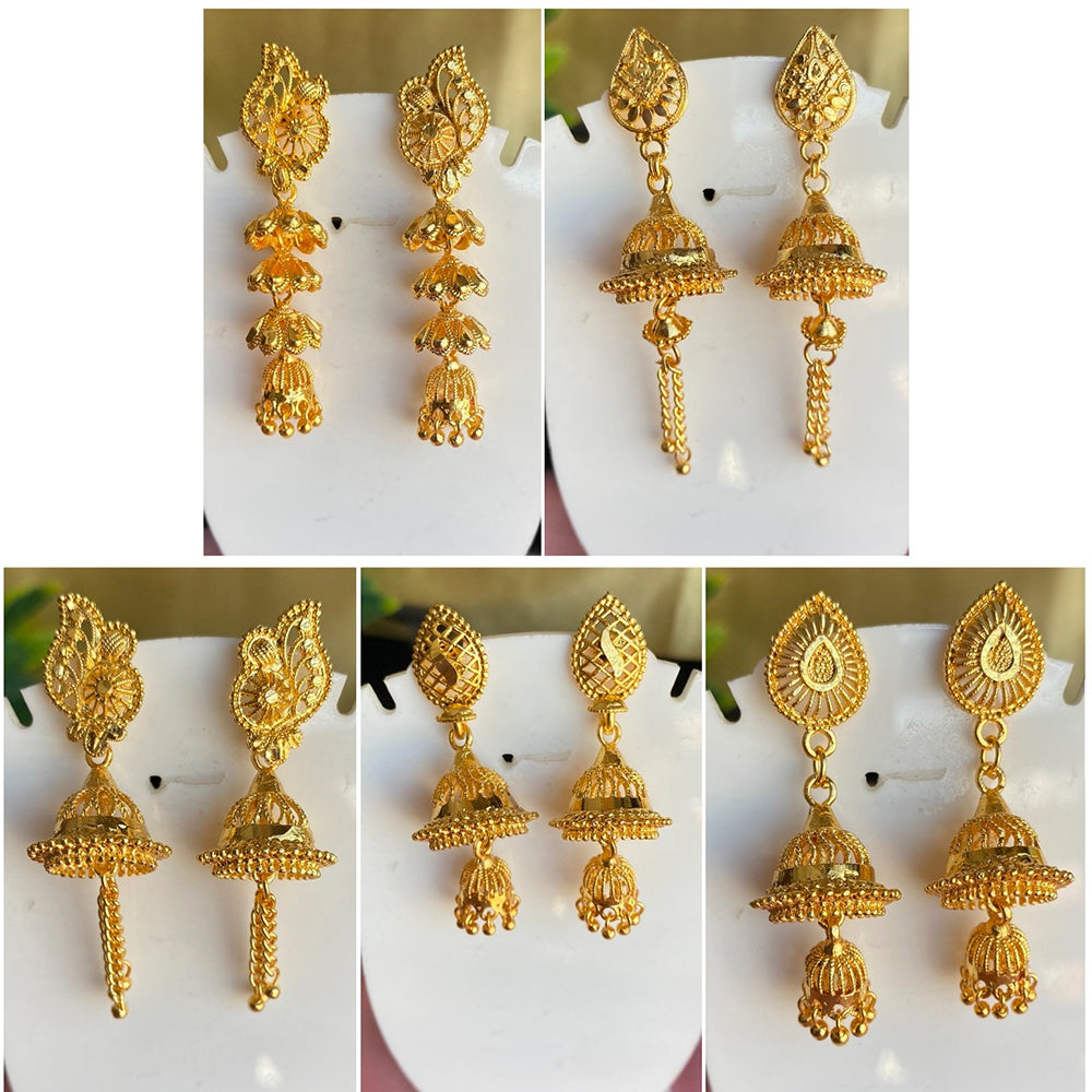 Mahavir Gold Plated Earrings Combo
