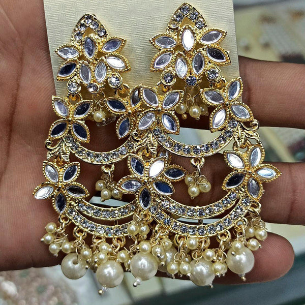 Manisha Jewellery Mirror Floral Chandbali Dangler Earrings-MEAR226