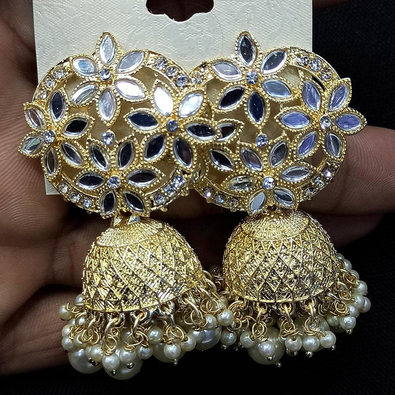 Manisha Jewellery Mirror Floral Chandbali Dangler Earrings-MEAR235