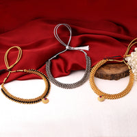 Shrishti Fashion Traditional Gold and Silver Plated Set of 3 Combo Necklace for Women