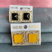 Mahavir Gold Plated Stud Earrings Combo