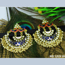 Mahavir Gold Plated Meenakari And Kundan Designer Dangler Earrings