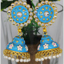 Mahavir Gold Plated Meenakari And Kundan Designer Jhumki Earrings