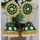 Mahavir Gold Plated Meenakari And Kundan Designer Jhumki Earrings