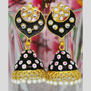 Mahavir Gold Plated Meenakari And Kundan Designer Jhumki Earrings