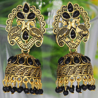 Mahavir Gold Plated Meenakari And Kundan Designer Jhumki Earrings
