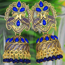 Mahavir Gold Plated Meenakari And Kundan Designer Jhumki Earrings