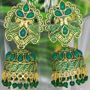 Mahavir Gold Plated Meenakari And Kundan Designer Jhumki Earrings