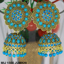Mahavir Gold Plated Pota And Austrian Stone Designer Jhumki Earrings