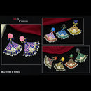 Mahavir Gold Plated Meenakari Dangler Earrings