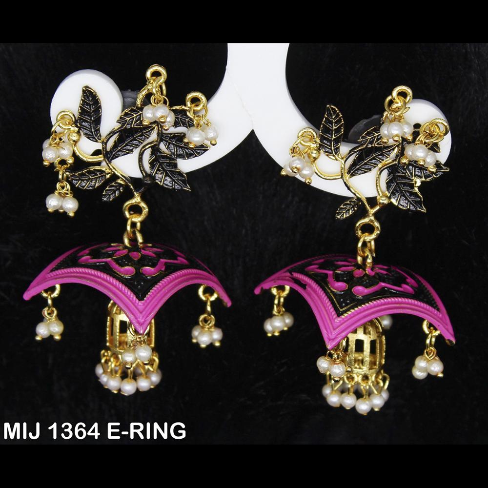 Mahavir Gold Plated Designer Dangler Earrings - MIJ 1364 E-RING