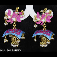 Mahavir Gold Plated Designer Dangler Earrings - MIJ 1364 E-RING