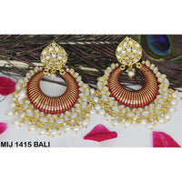 Mahavir Gold Plated Designer Dangler Earrings - MIJ 1415 BALI