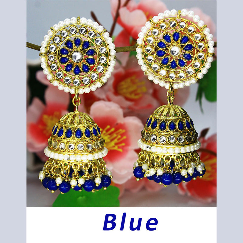 Mahavir Gold Plated Jhumki Earrings