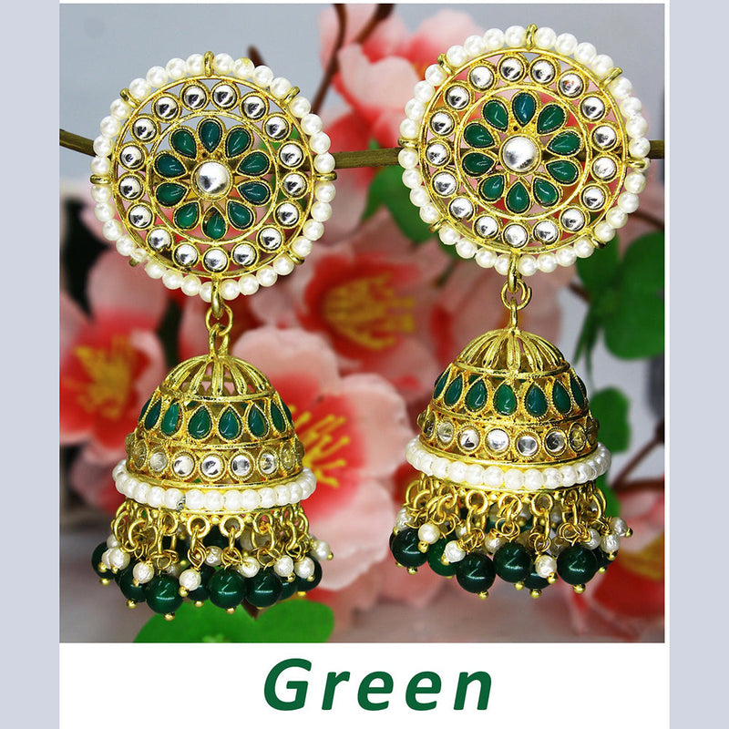 Mahavir Gold Plated Jhumki Earrings