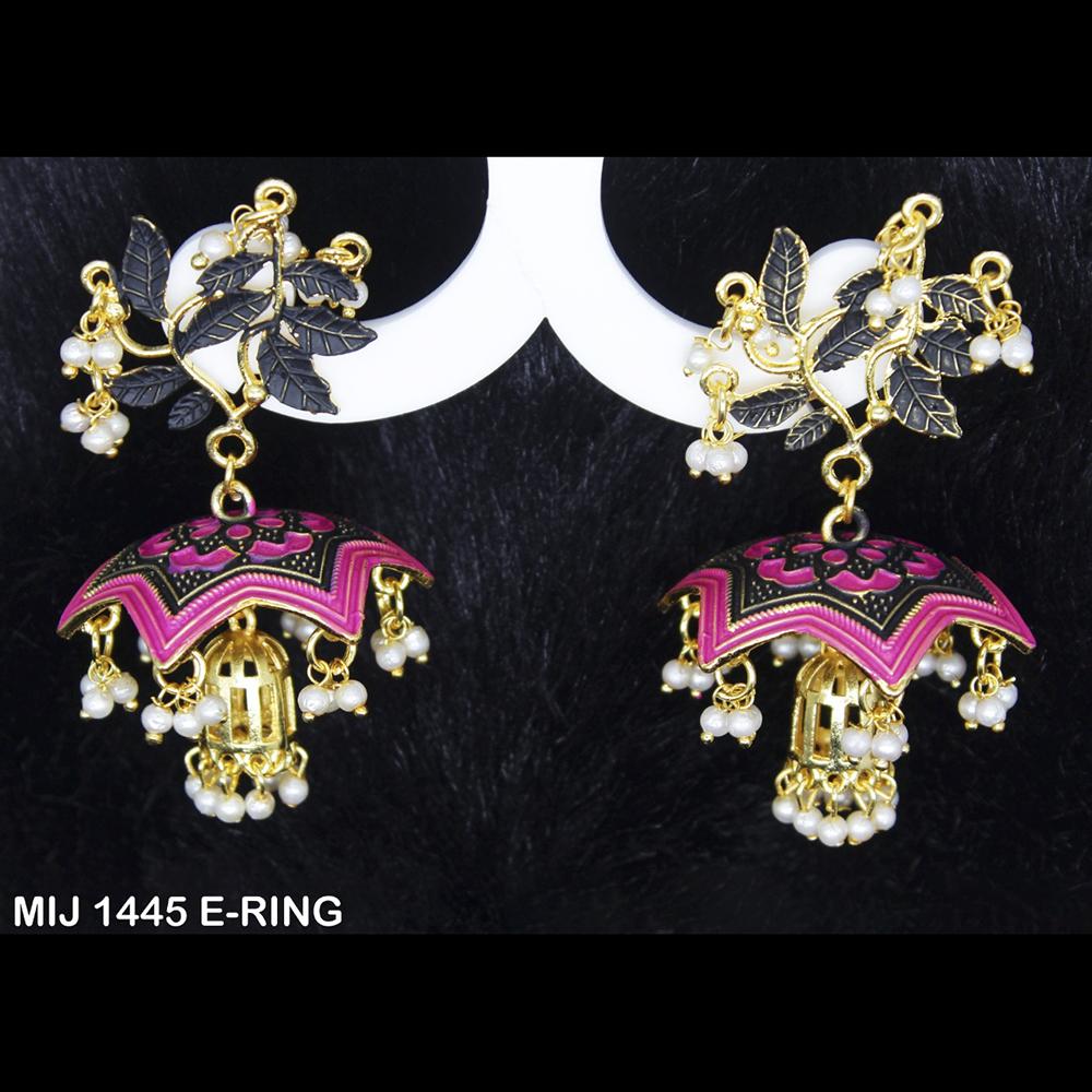 Mahavir Gold Plated Designer Dangler Earrings - MIJ 1445 E-RING