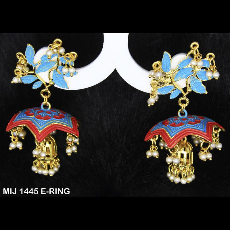 Mahavir Gold Plated Designer Dangler Earrings - MIJ 1445 E-RING
