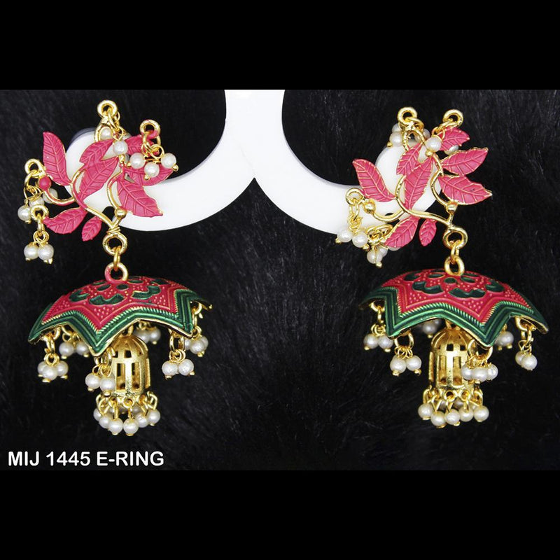 Mahavir Gold Plated Designer Dangler Earrings - MIJ 1445 E-RING