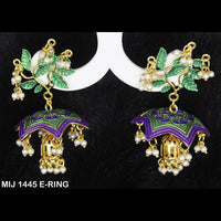 Mahavir Gold Plated Designer Dangler Earrings - MIJ 1445 E-RING