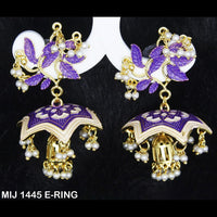 Mahavir Gold Plated Designer Dangler Earrings - MIJ 1445 E-RING