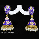 Mahavir Gold Plated Meenakari And Kundan Designer Jhumki Earrings - MIJ 1461 Jumkhi