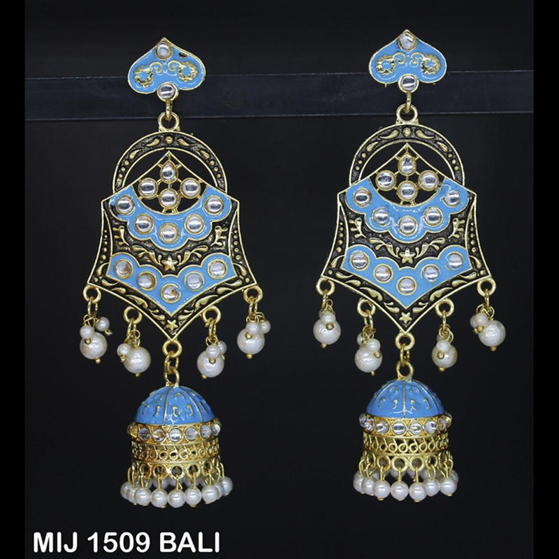 Mahavir Gold Plated Designer Dangler Earrings - MIJ 1509 BALI