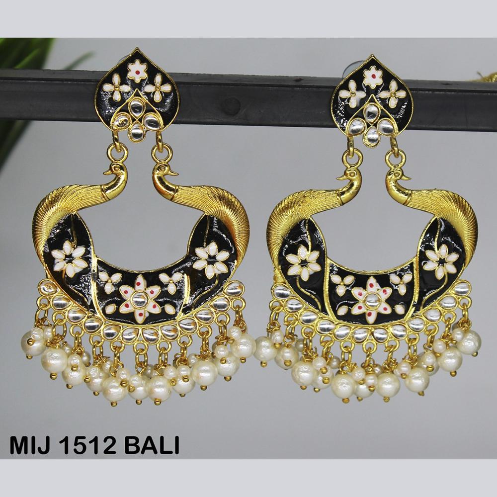 Mahavir Gold Plated Designer Dangler Earrings - MIJ 1512 BALI