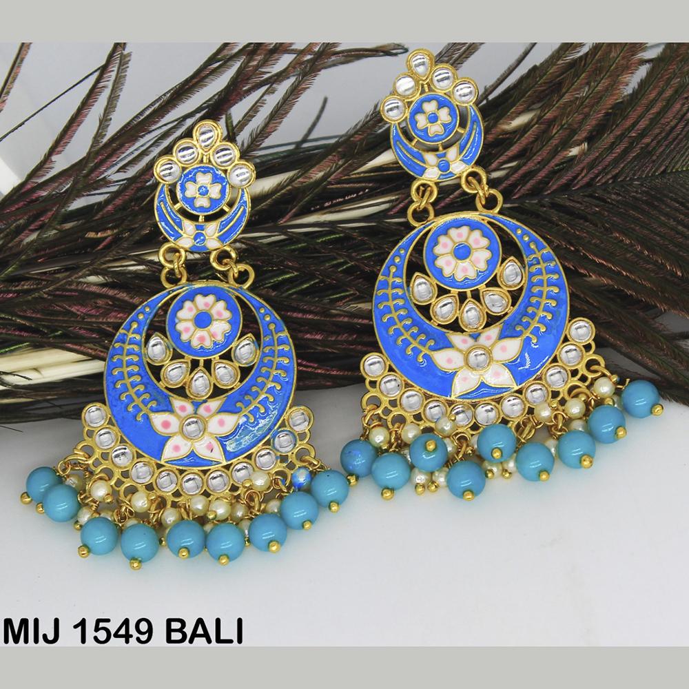 Mahavir Gold Plated Designer Dangler Earrings - MIJ 1549 BALI