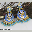 Mahavir Gold Plated Designer Dangler Earrings - MIJ 1549 BALI