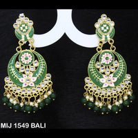 Mahavir Gold Plated Designer Dangler Earrings - MIJ 1549 BALI