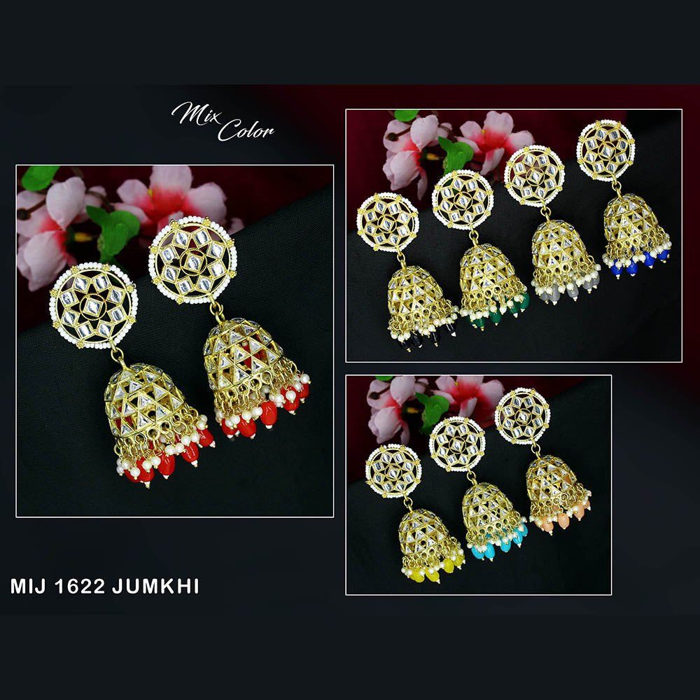 Mahavir Gold Plated Jhumki Earrings