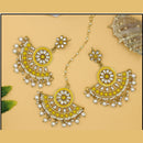 Mahavir Gold Plated Earrings With Maangtikka